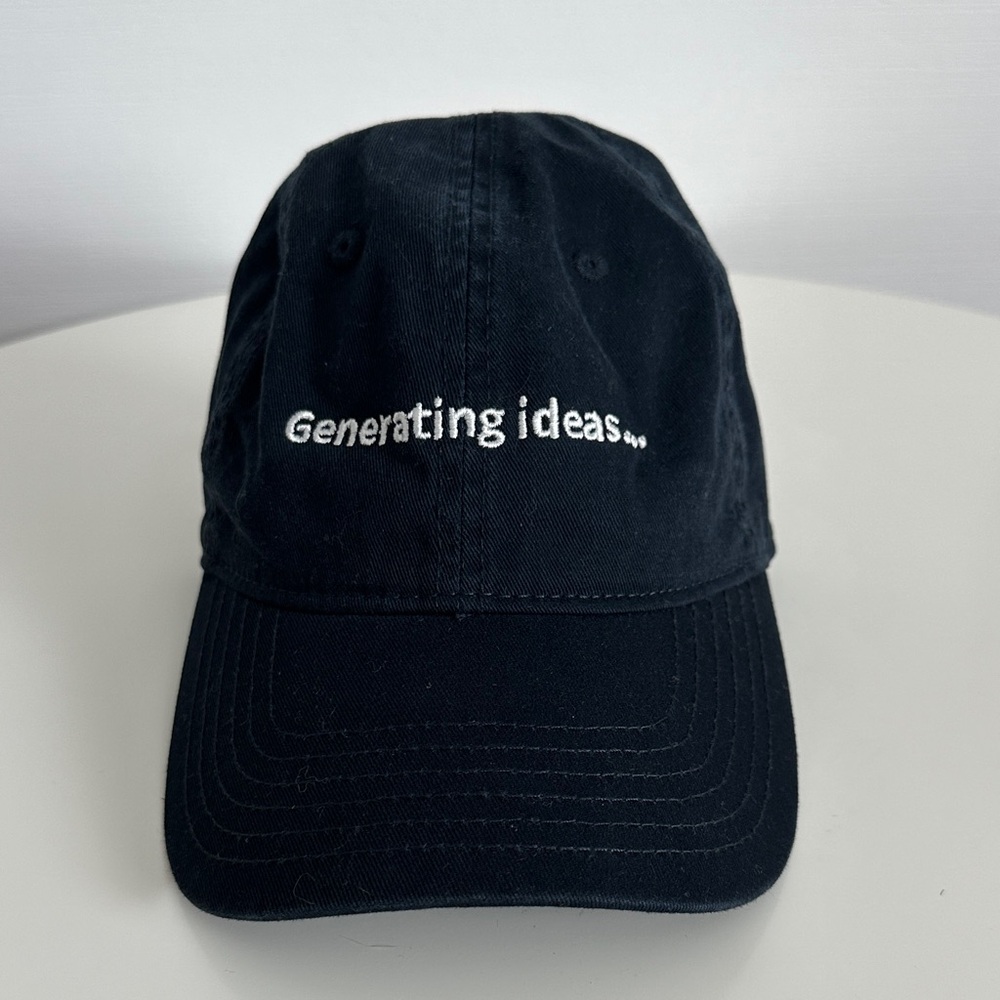 Black Embroidered Men's Cap